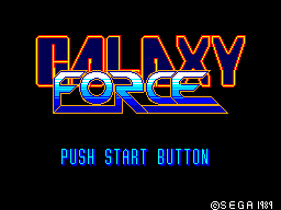 Galaxy Force Title Screen